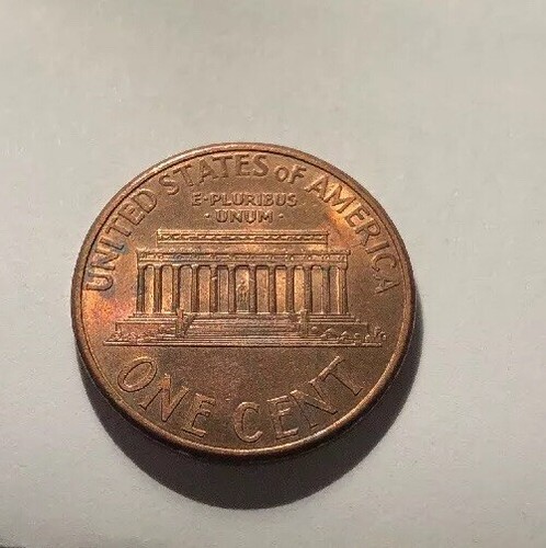 1998 Lincoln Cent Die Crack On Reverse