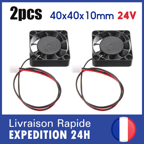 2x Ventilateur 4010 Axial 40*40*10mm 24v Pour Creality Cr10 Ender 3 Alfawise...