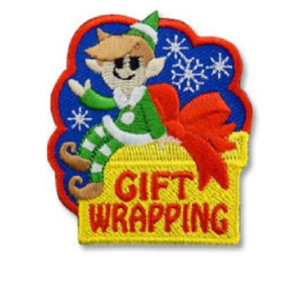 Girl Boy Cub GIFT WRAPPING Presents Fun Patches Crests Badges SCOUT GUIDE Xmas