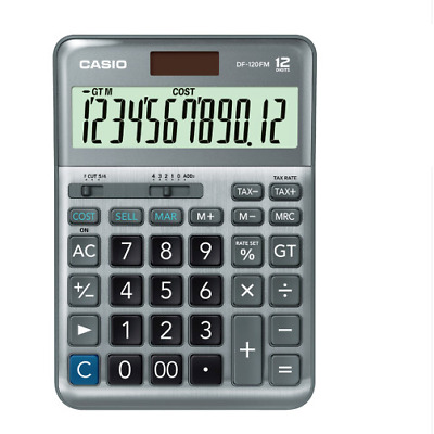 Casio Calculator DF-120FM Gray Electronic Calculator