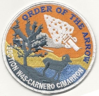 BSA Section W4S Carnero Cimmarron - white border scout patch - PROF 2nd