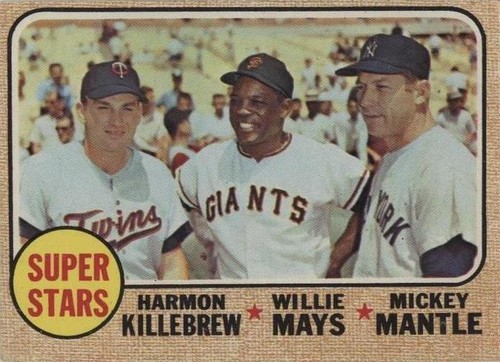 1968 Topps - Harmon Killebrew Mickey Mantle Willie Mays #490