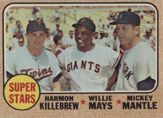 1968 Topps - Harmon Killebrew Mickey Mantle Willie Mays #490