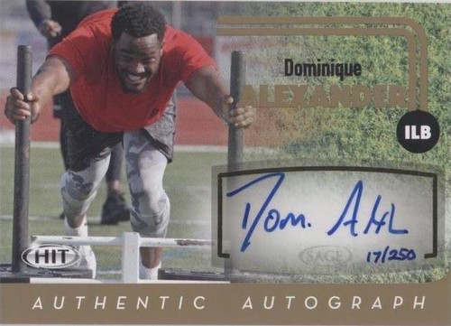 2016 SAGE Hit Dominique Alexander #A9
