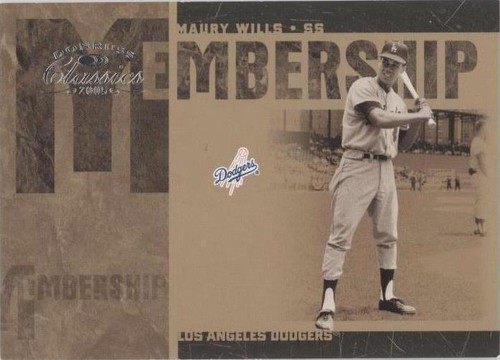 MAURY WILLS # 30 104 SB 1962 LA DODGERS MVP SIGNED AUTO HOME