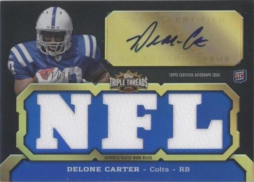 2011 Topps Triple Threads Delone Carter #132