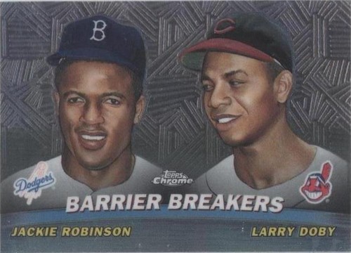 2001 Topps Chrome - Jackie Robinson Larry Doby #TC20