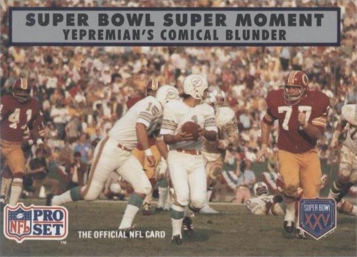 1990 Pro Set Super Bowl XXV Silver Anniversary Garo Yepremian #141