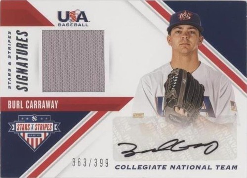 2020 Panini USA Baseball Stars & Stripes - Burl Carraway #SSS-BC