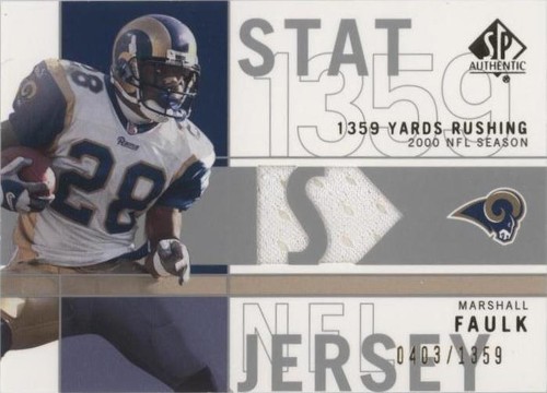 2001 SP Authentic Marshall Faulk #SP-MF