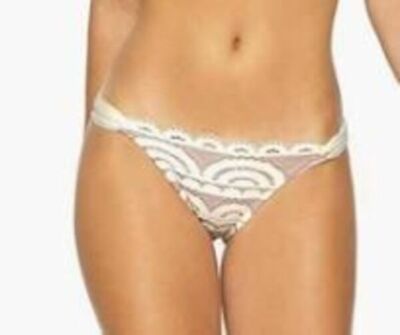 PQ Swim Lace Fanned Teeny Ivory Bikini Bottom Size Large PilyQ