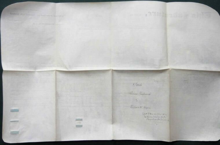 1843 antique DEED~REB.HALLOWELL mansfield,philadelphia WM ...