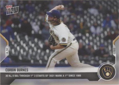 2021 Topps Now - Corbin Burnes #76