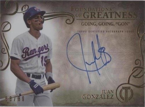 2015 Topps Tribute - Juan González #THEN-JG