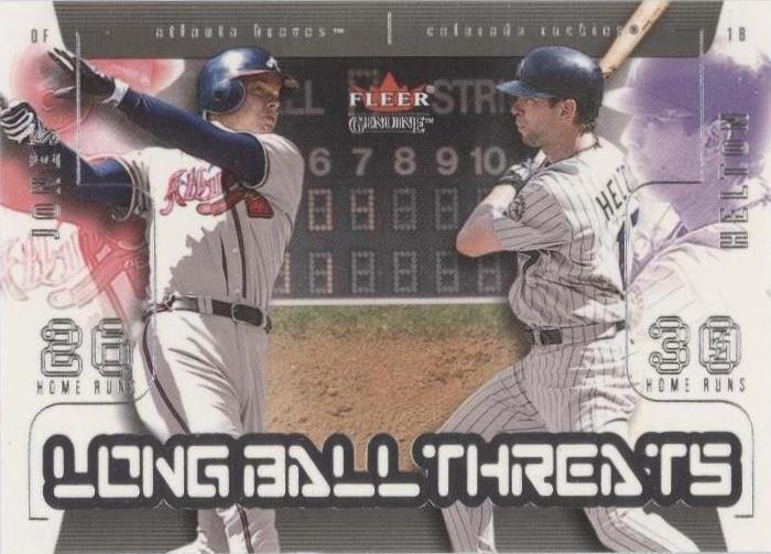 2003 Fleer Genuine - Chipper Jones Todd Helton #15 LB