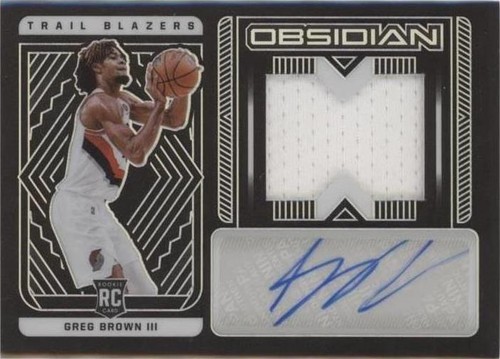 グレッグ・ブラウンⅢ 2021-22 10枚限定ルーキー直書きサインカード GREG BROWN III 2021-22 PANINI INSTANT BLACK & WHITE 1ST