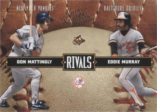 2004 Donruss Leather & Lumber - Don Mattingly Eddie Murray #LLR-32