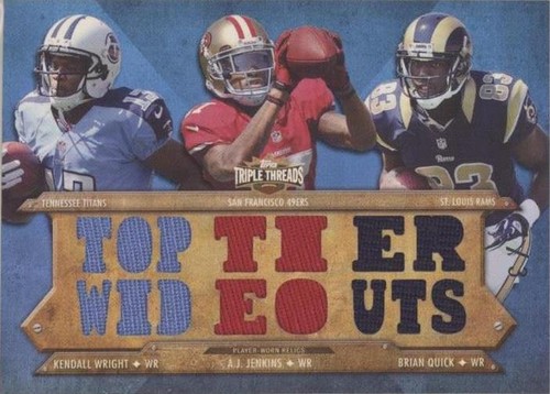 2012 Topps Triple Threads A.J. Jenkins Brian Quick Kendall Wright #TTRC-11