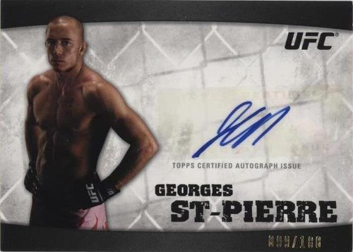 ufc ジョルジュ・サンピエール　サイン　カード George St-Pierre UFC Signed Event Poster SBC 124 129 217 167