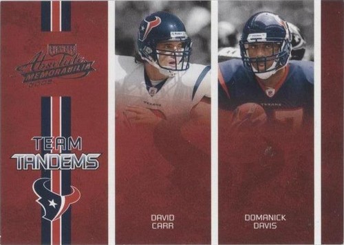 2005 Playoff Absolute Memorabilia David Carr Domanick Davis #TT-11
