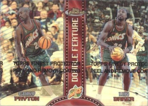 1999-00 Topps Finest - Vin Baker/Gary Payton #DF10
