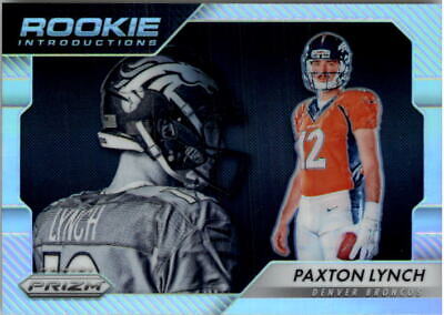 2016 Panini Prizm Rookie Introductions Prizms Football Card #10 Paxton Lynch. rookie card picture