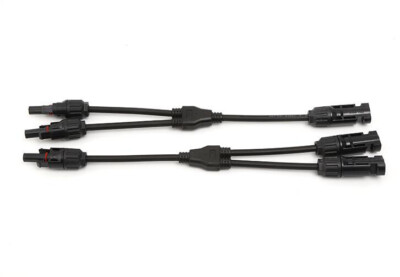 Solar Panel Y Branch Cable Connection Waterproof Adapter Connector Extension