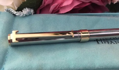 Tiffany & Co. Pen University California Ruthenium & Gold T Clip Emblem