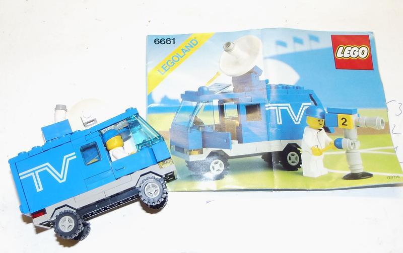 Lego 6661 TV Wagen Modell und Bauplan