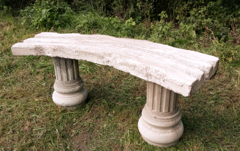 Beautiful Curved Stone Garden Bench In Pudsey West Yorkshire