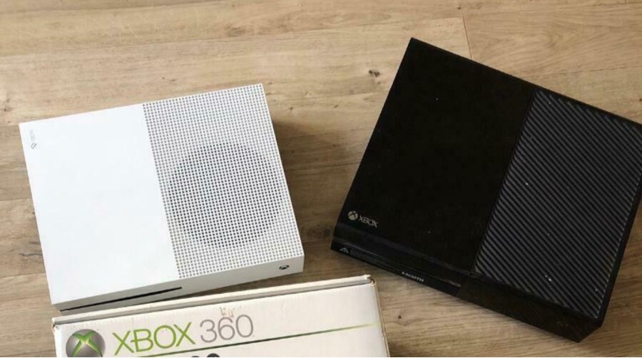 Xbox one (front panel issue) and Xbox one s (e106/100 on screen) in