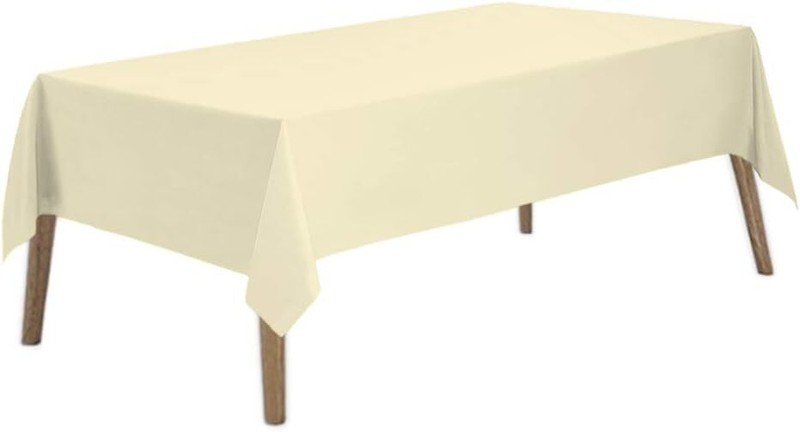 Light Blue Plastic Tablecloths 2 Pack Disposable Table Covers 54 X 108 Inch