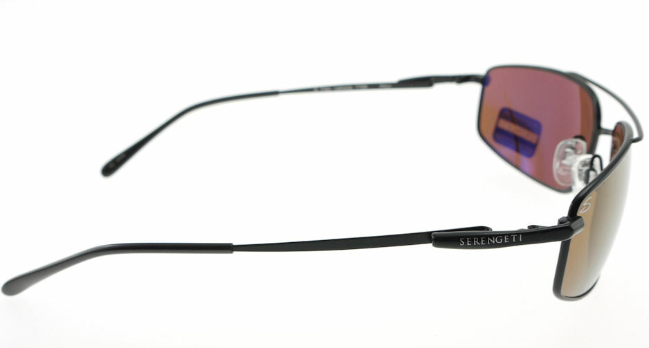 SERENGETI SERENGETI LAMONE SATIN BLACK / DRIVERS GOLD POLARIZED SUNGLASSES 7709