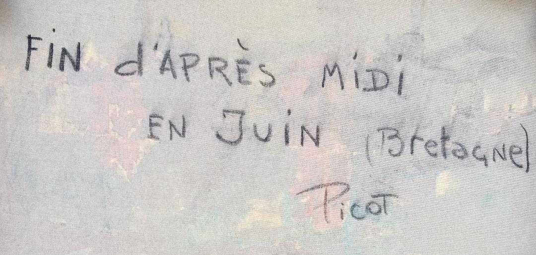 Jean-claude Picot original acrylic painting Fin d'Apres Midi en Juin (Bretagne)
