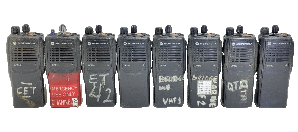 LOT OF 9 - MOTOROLA GP340 PW502C MIXED MODELS TWO WAY RADIO -*PLEASE READ & SEE