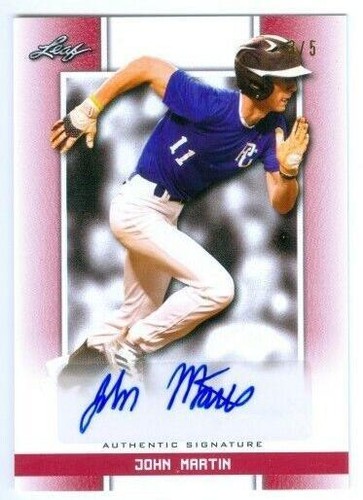 2019 Leaf Perfect Game National Showcase - John Martin #BA-JM5