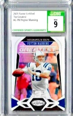 2020 Panini Certified Peyton Manning The Greatest CSG 9 | eBay