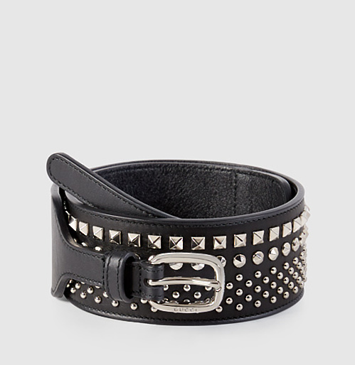 GUCCI　ブラックベルト GG Marmont belt in black leather | GUCCI® US