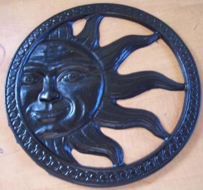 CONCRETE Cement Plaster BORDER ART STAMP SUN 12'' Imprint MAT New 