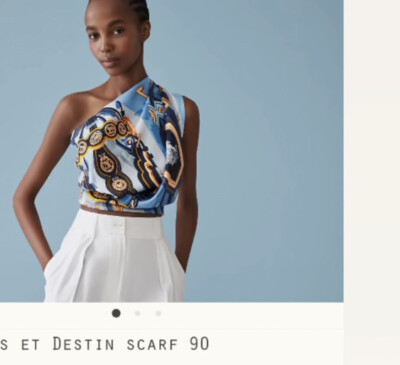 Brand New Hermes Brides Et Destin Scarf Blue Jean/Mordore/Ciel