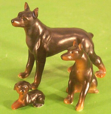 Dobermann  Porzellanfigur  hund figur porzellan hundefigur dog doberman 4