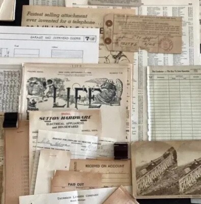 Vintage Ephemera Lot Junk Journal Paper Lot Scrapbooking Pack Crafting Bundle