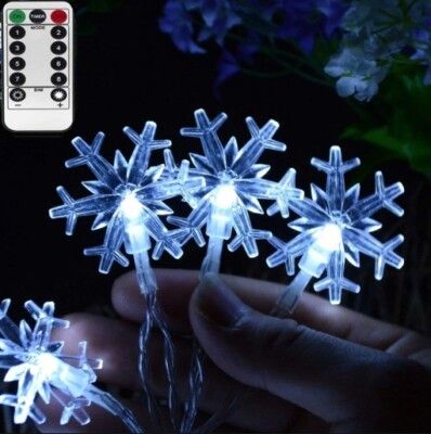 Dimmable 10 ft LED Indoor/Outdoor Fairy Lights Battery Powered Remote Control