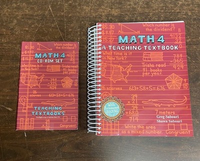 Teaching Textbooks - Math 4 CD-ROM Set PLUS Bonus Textbook