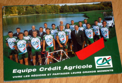 Cyclisme - Cartes Équipe CREDIT AGRICOLE année 2001 (COMPLET)