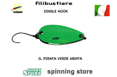 IL PIRATA FILIBUSTIERE  5 GR  SH col VERDE MENTA - TROUT SPOON  SINGLE HOOK