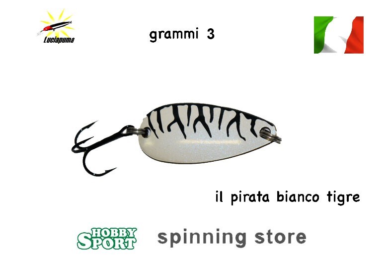 IL PIRATA FILIBUSTIERE AN 3 GR COL. BIANCO TIGRE TROUT SPOON ANCORETTA SPINNING