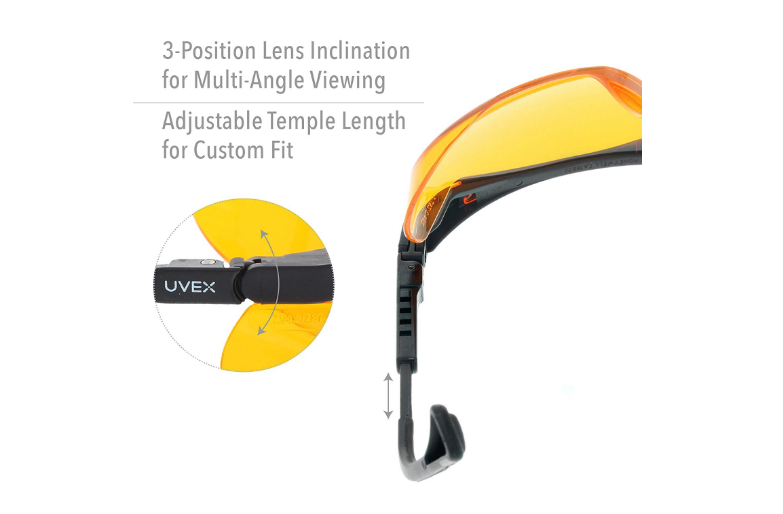 Uvex Skyper Blue Light Blocking Computer Glasses With SCT Orange Lens S1933X NEW