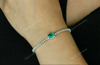Simulated emerald hotsell bracelet