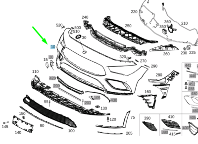 MERCEDES-BENZ CLA C118 Front Bumper Trim A11888087009999 NEW  